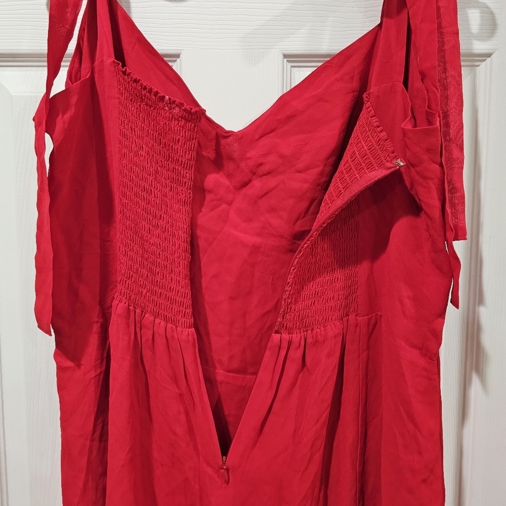 Reformation Twilight Dress Cherry Red - Picture 5 of 8